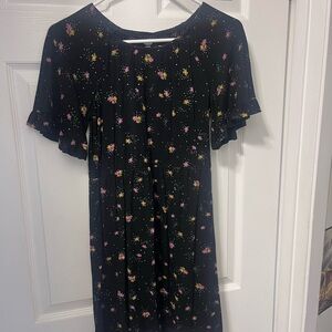 Old Navy Black Dress with Floral Print